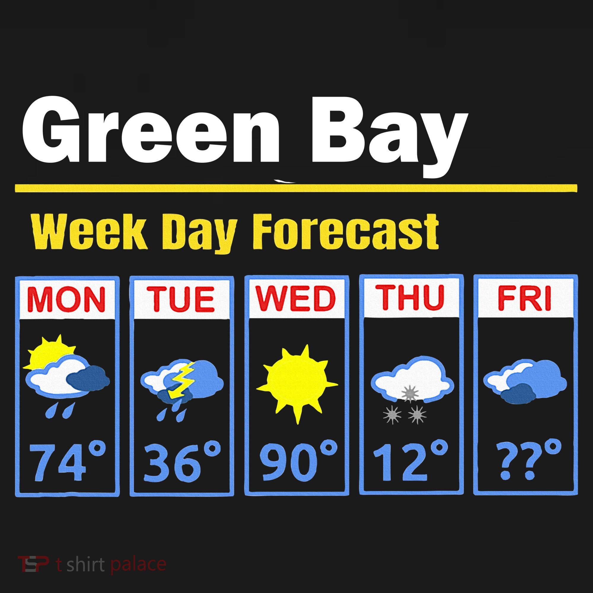 Green Bay Erratic 5 Day Weather Forecast Ornament