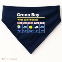 Green Bay Erratic 5 Day Weather Forecast USA-Made Doggie Bandana thumb 0