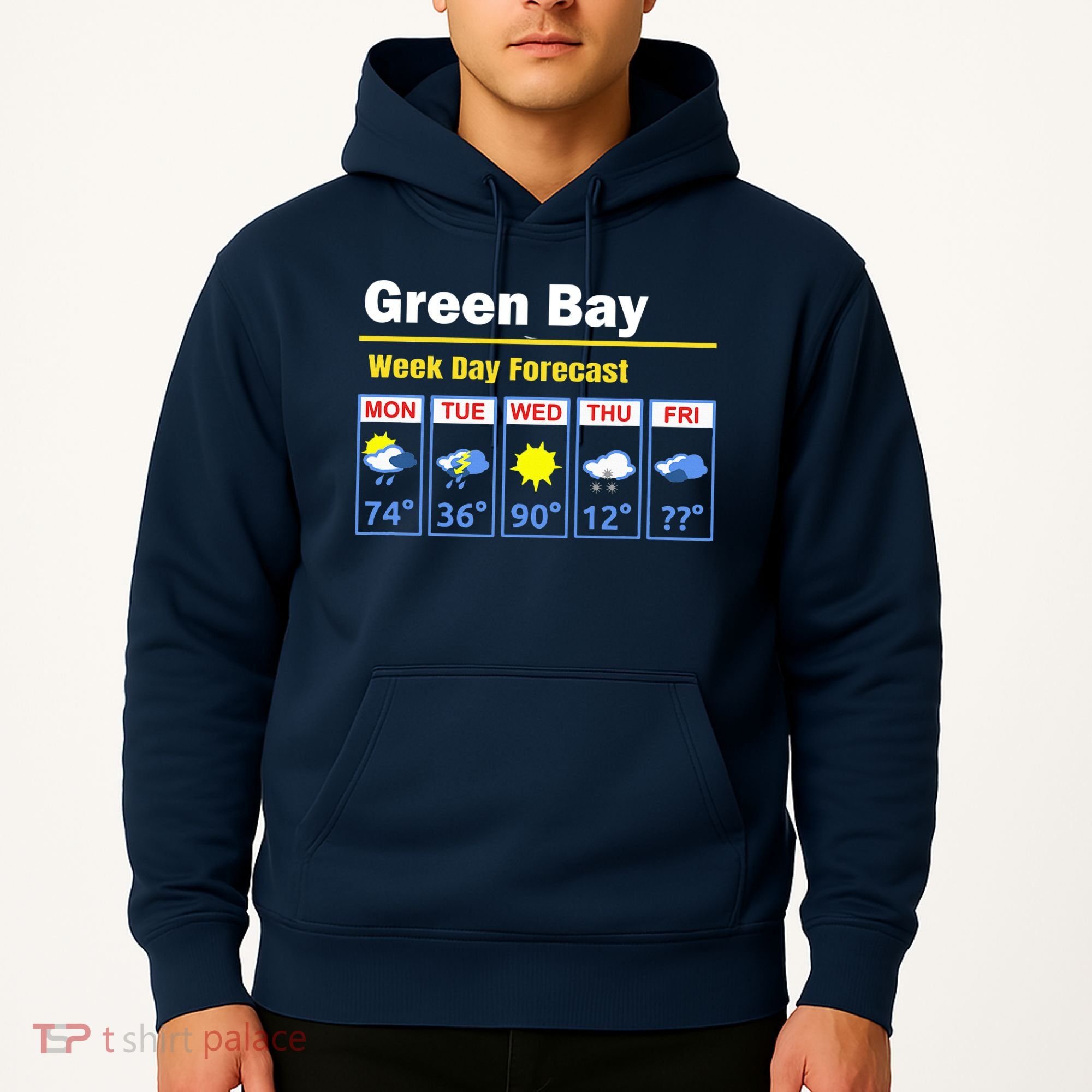 Green Bay Erratic 5 Day Weather Forecast Hoodie
