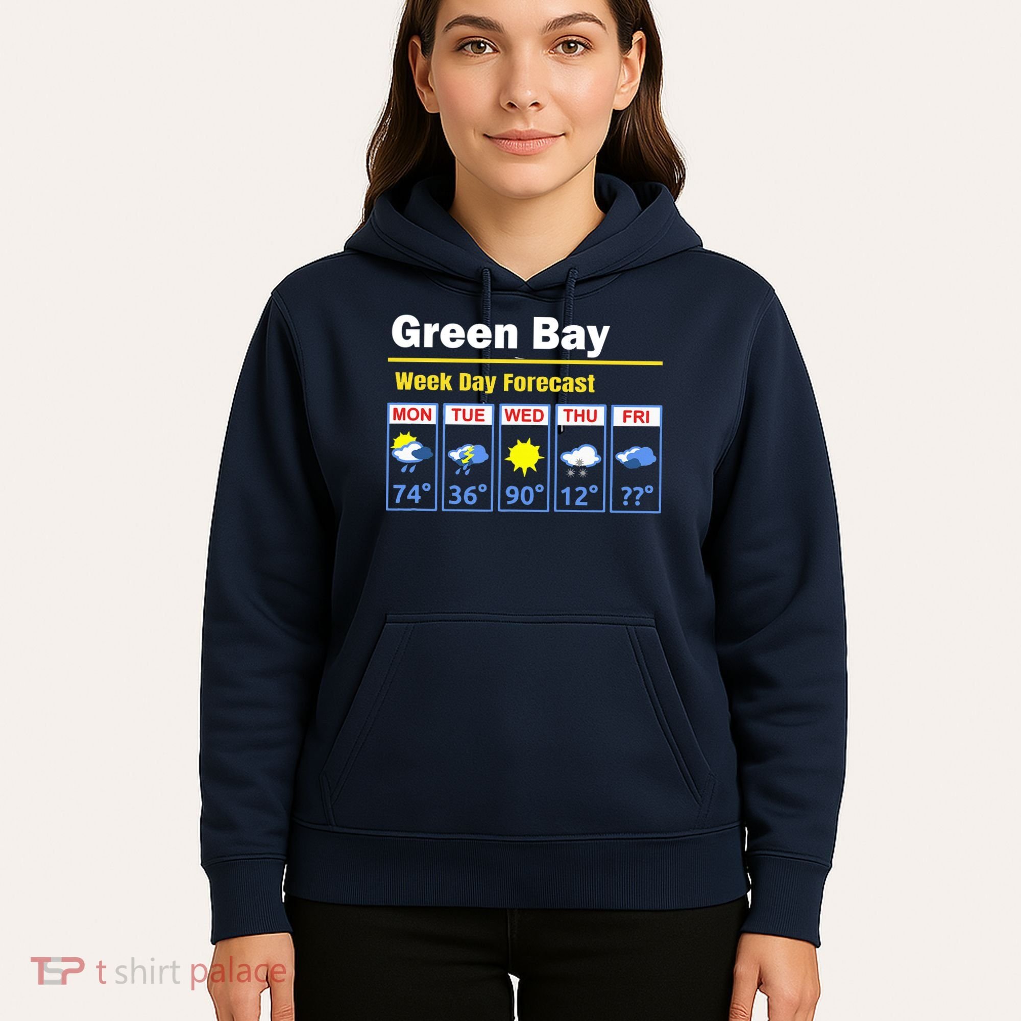 Green Bay Erratic 5 Day Weather Forecast Hoodie