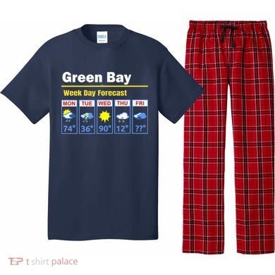 Green Bay Erratic 5 Day Weather Forecast Pajama Set