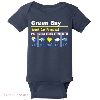Green Bay Erratic 5 Day Weather Forecast Baby Bodysuit