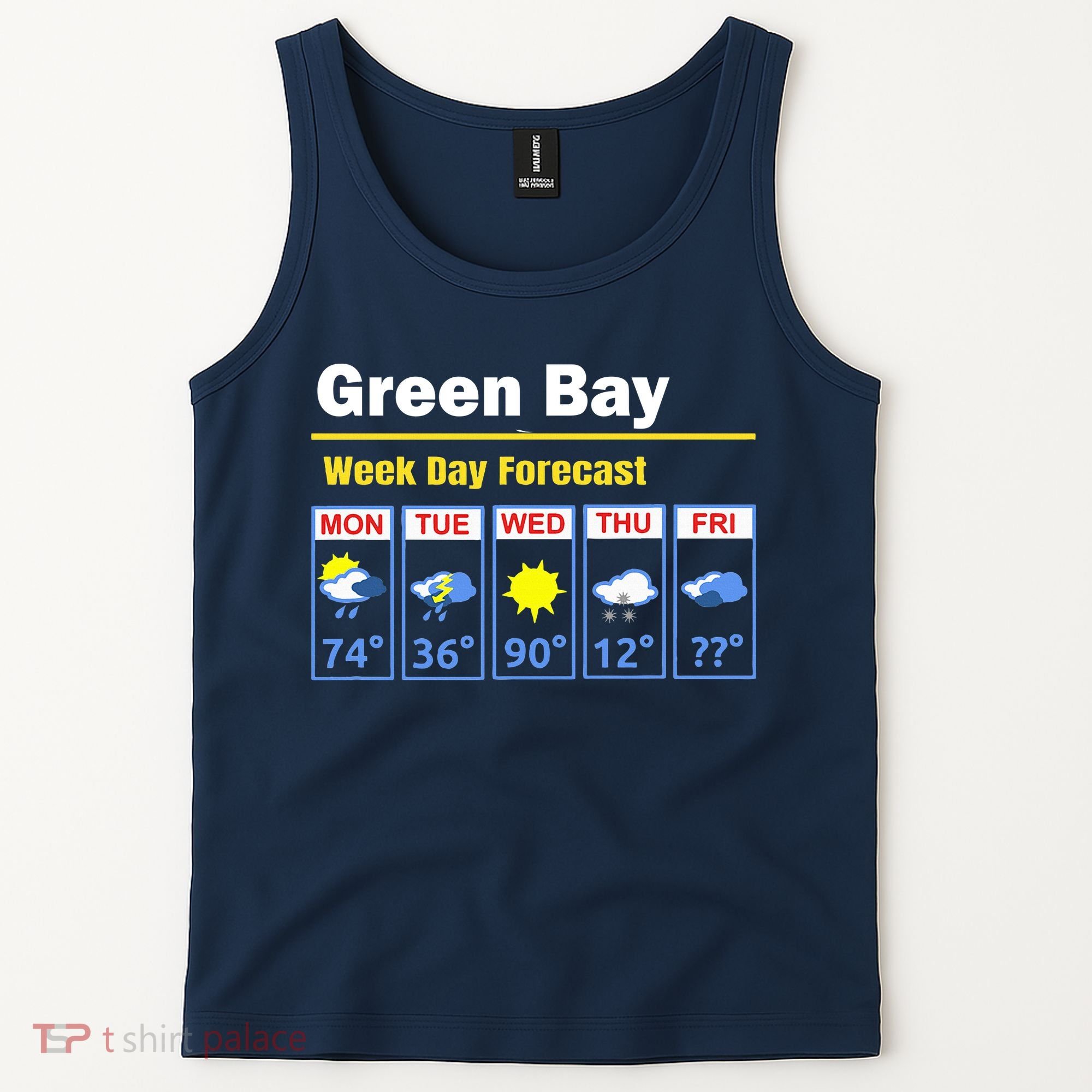 Green Bay Erratic 5 Day Weather Forecast Tank Top