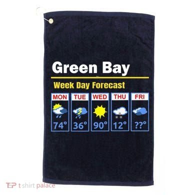 Green Bay Erratic 5 Day Weather Forecast Golf Towel