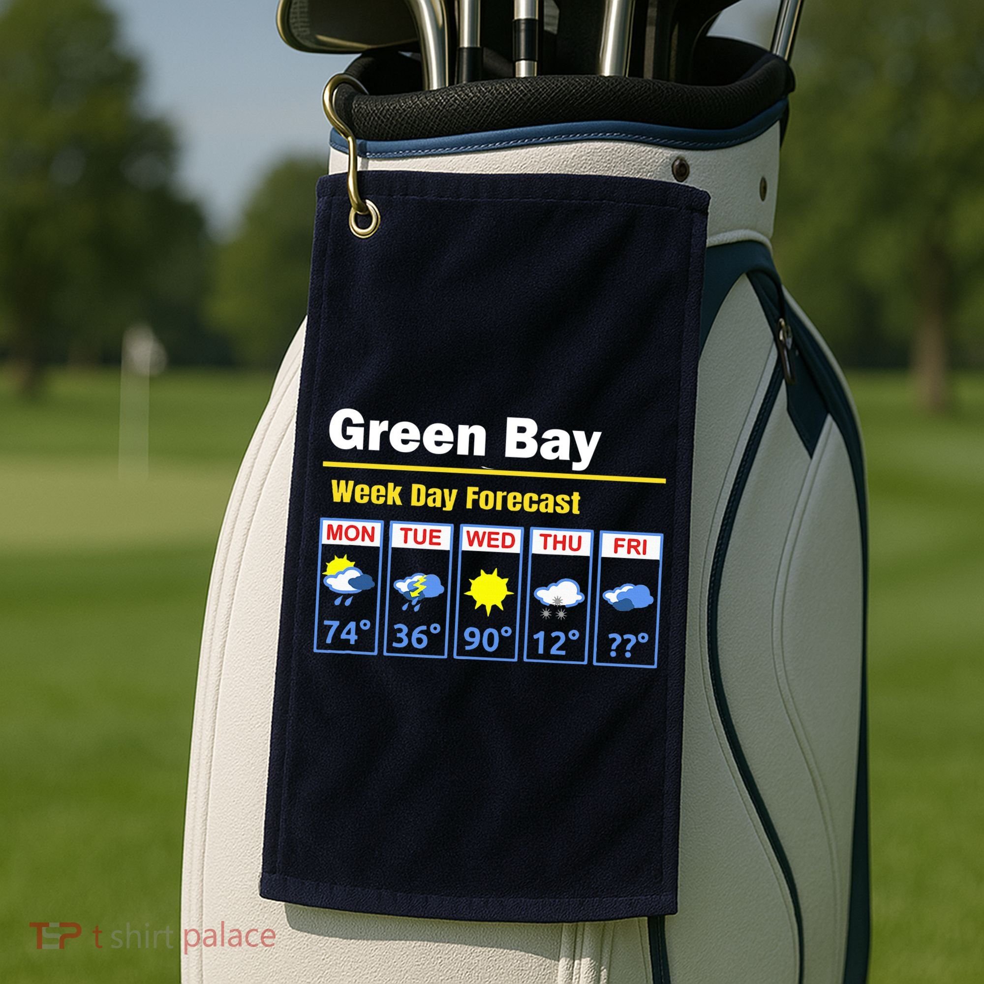 Green Bay Erratic 5 Day Weather Forecast Golf Towel