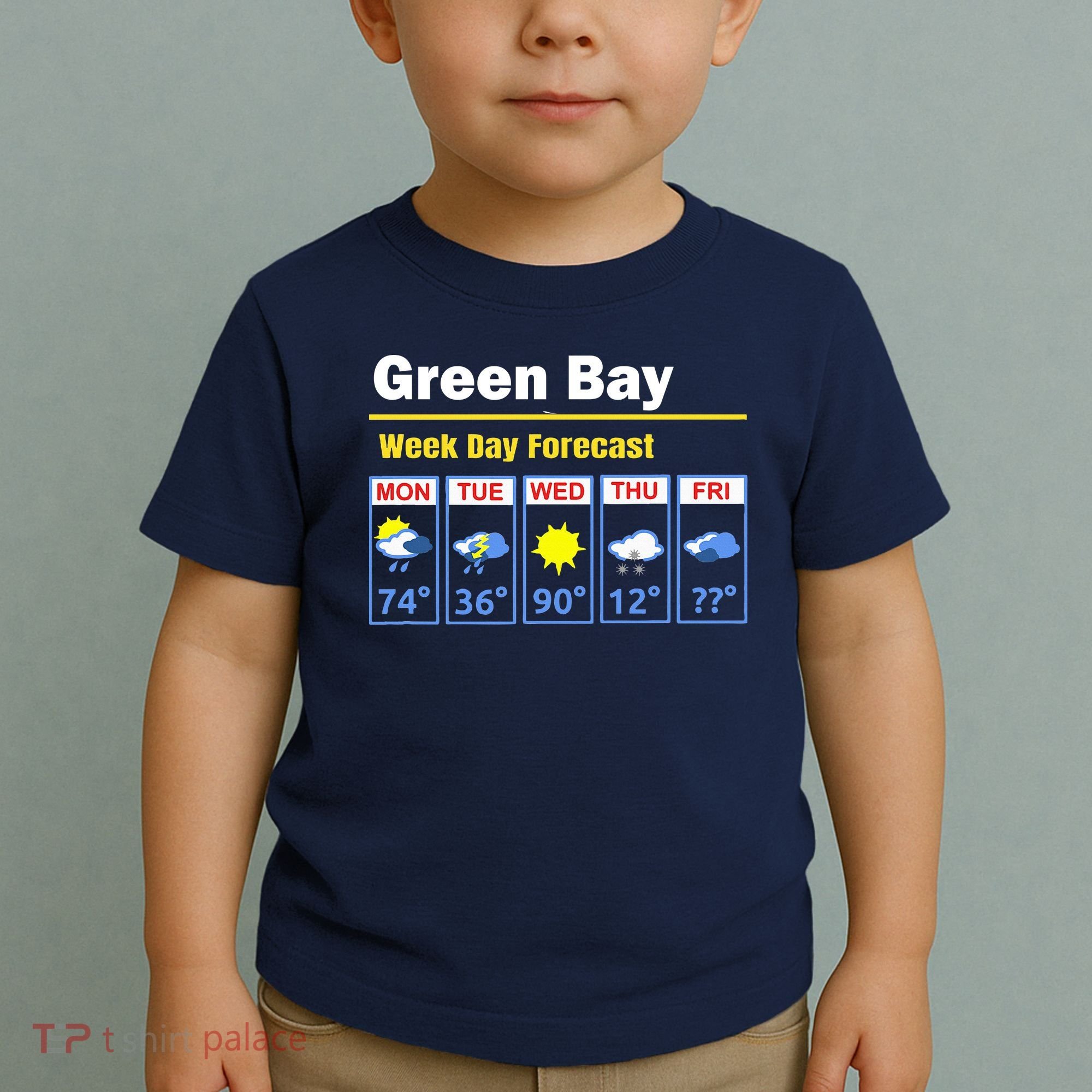Green Bay Erratic 5 Day Weather Forecast Toddler T-Shirt