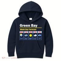 Green Bay Erratic 5 Day Weather Forecast Kids Hoodie thumb 0