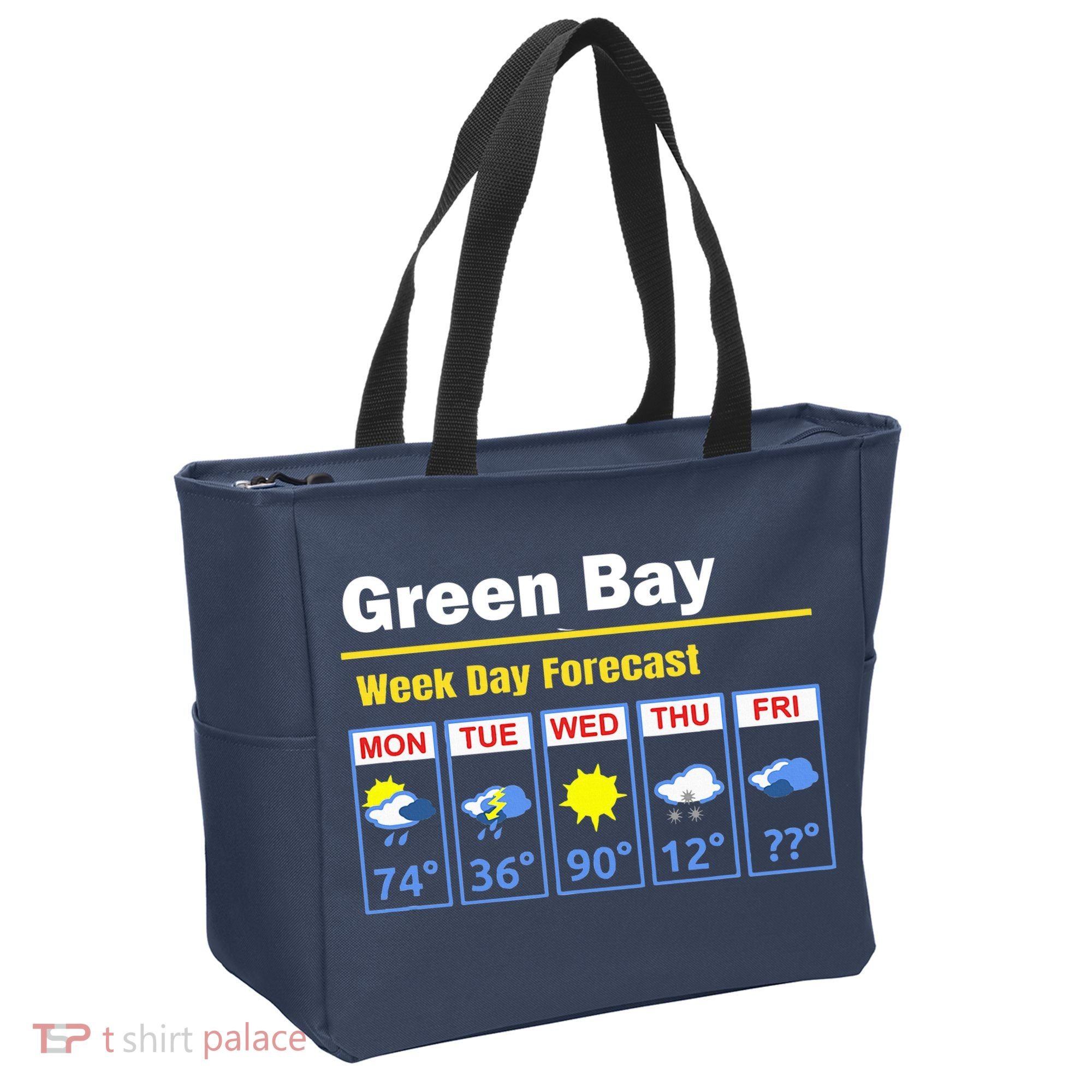Green Bay Erratic 5 Day Weather Forecast Tote Bag