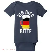 German Beer Ein Bier Bitte Germany Funny Oktoberfest Gift Baby Bodysuit thumb 0