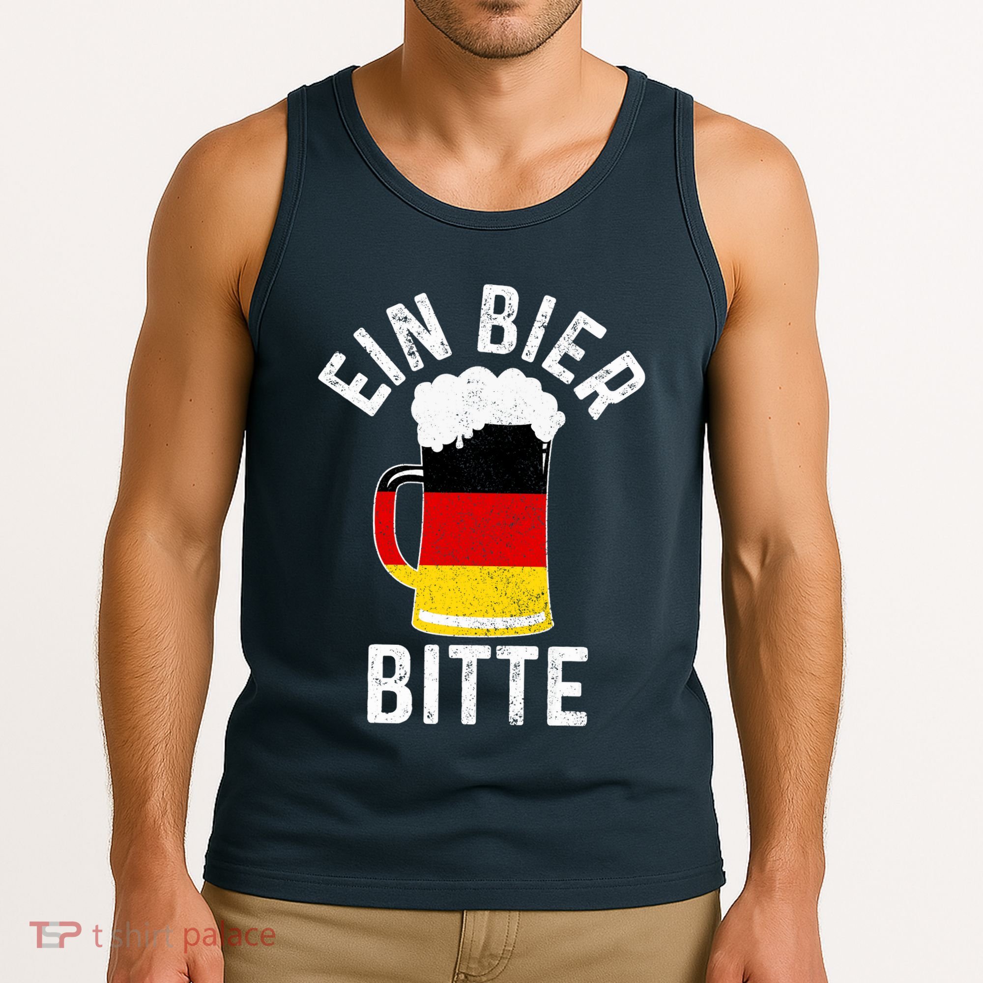 German Beer Ein Bier Bitte Germany Funny Oktoberfest Gift Tank Top