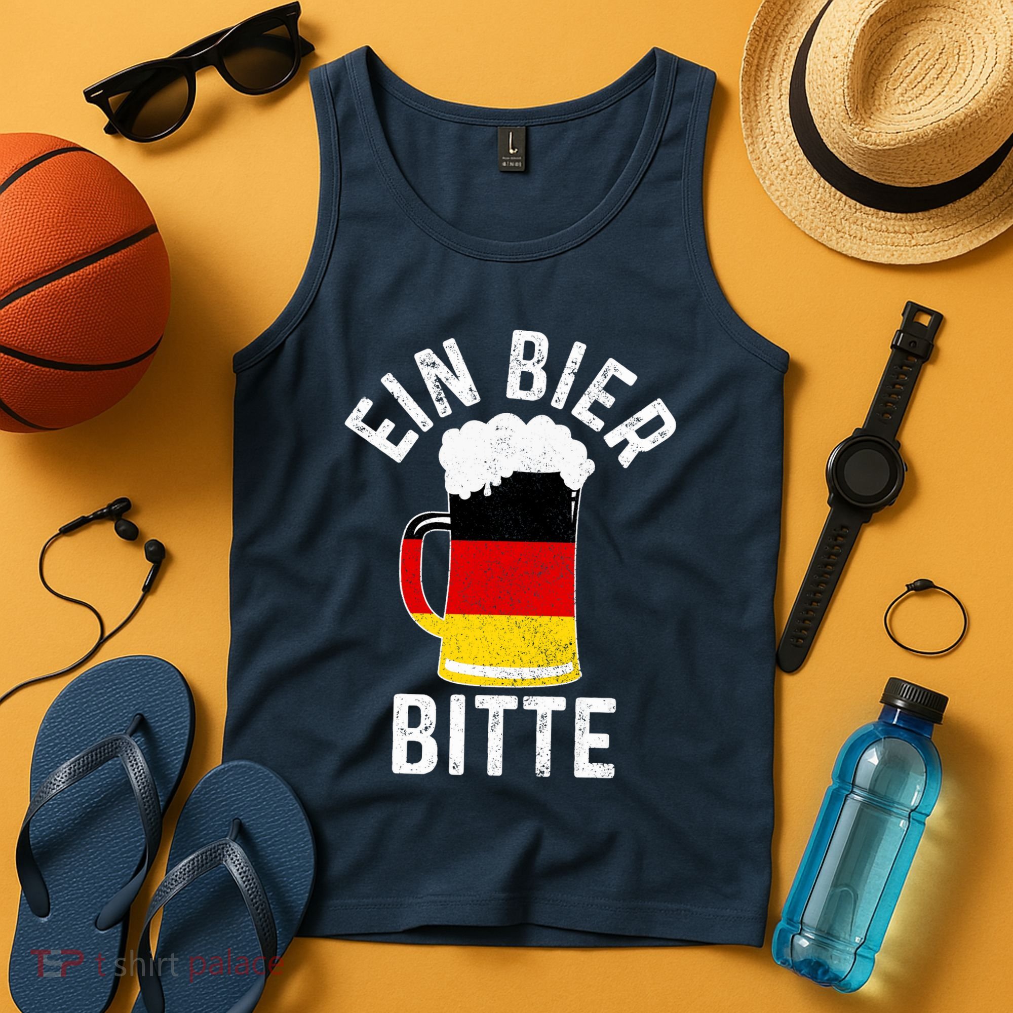 German Beer Ein Bier Bitte Germany Funny Oktoberfest Gift Tank Top