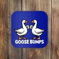 Goose Bumps Funny Pun Bff Goosebumps Geese Humor Gift Coaster thumb 0