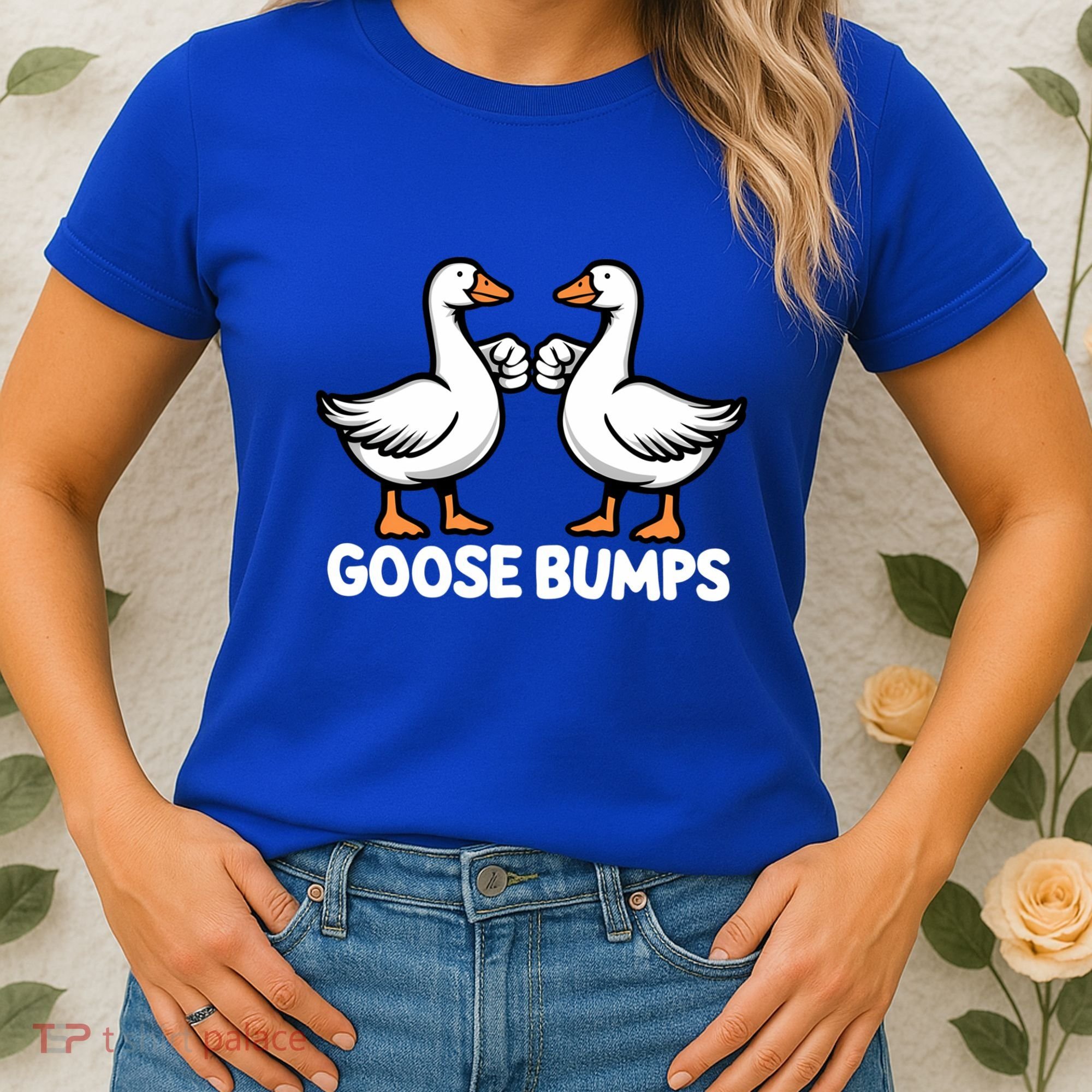 Goose Bumps Funny Pun Bff Goosebumps Geese Humor Gift Women's T-Shirt