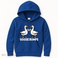 Goose Bumps Funny Pun Bff Goosebumps Geese Humor Gift Kids Hoodie thumb 0