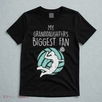 Granddaughters Biggest Fan Volleyball Family Grandma Grandpa T-Shirt thumb 5