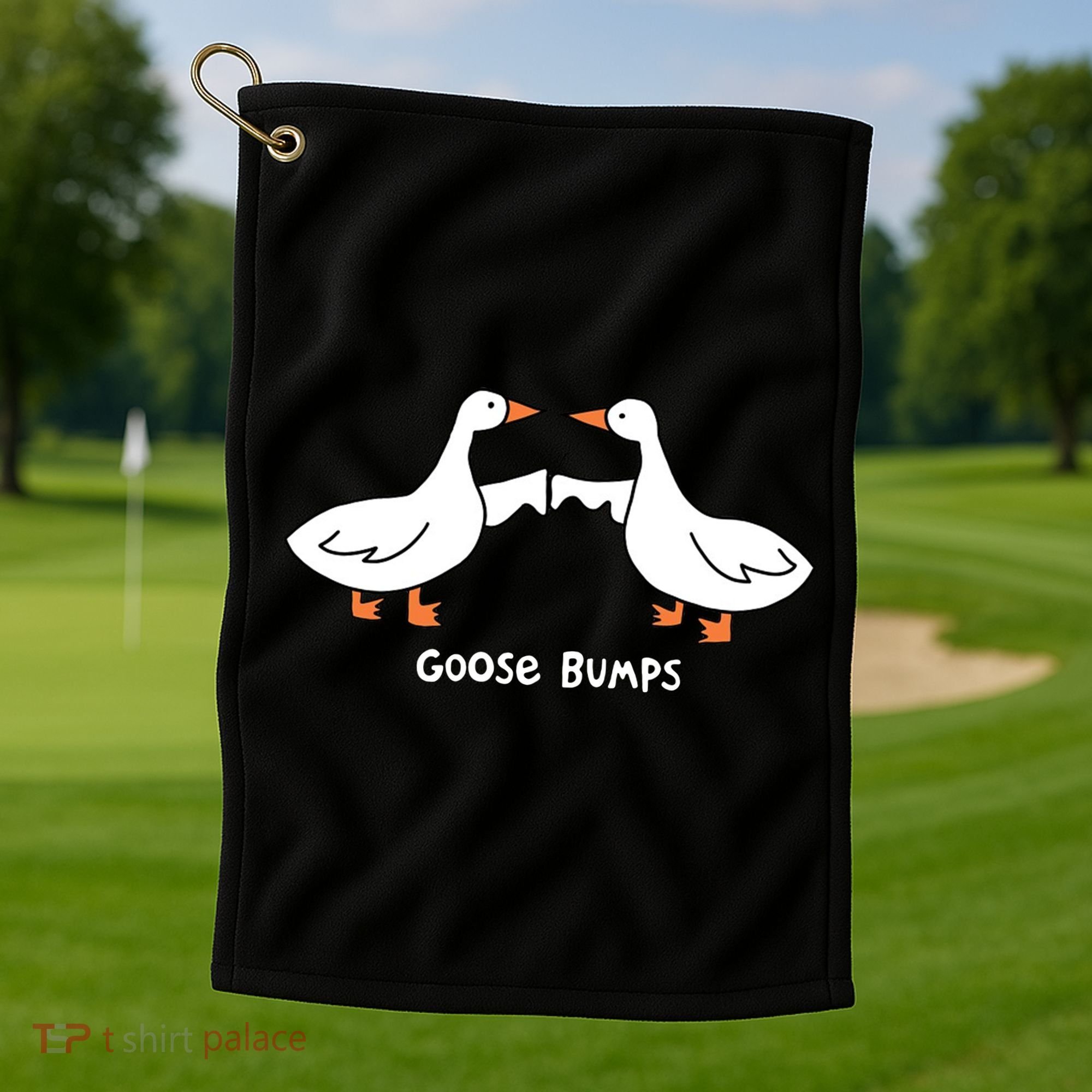 Goose Bumps Funny Golf Towel