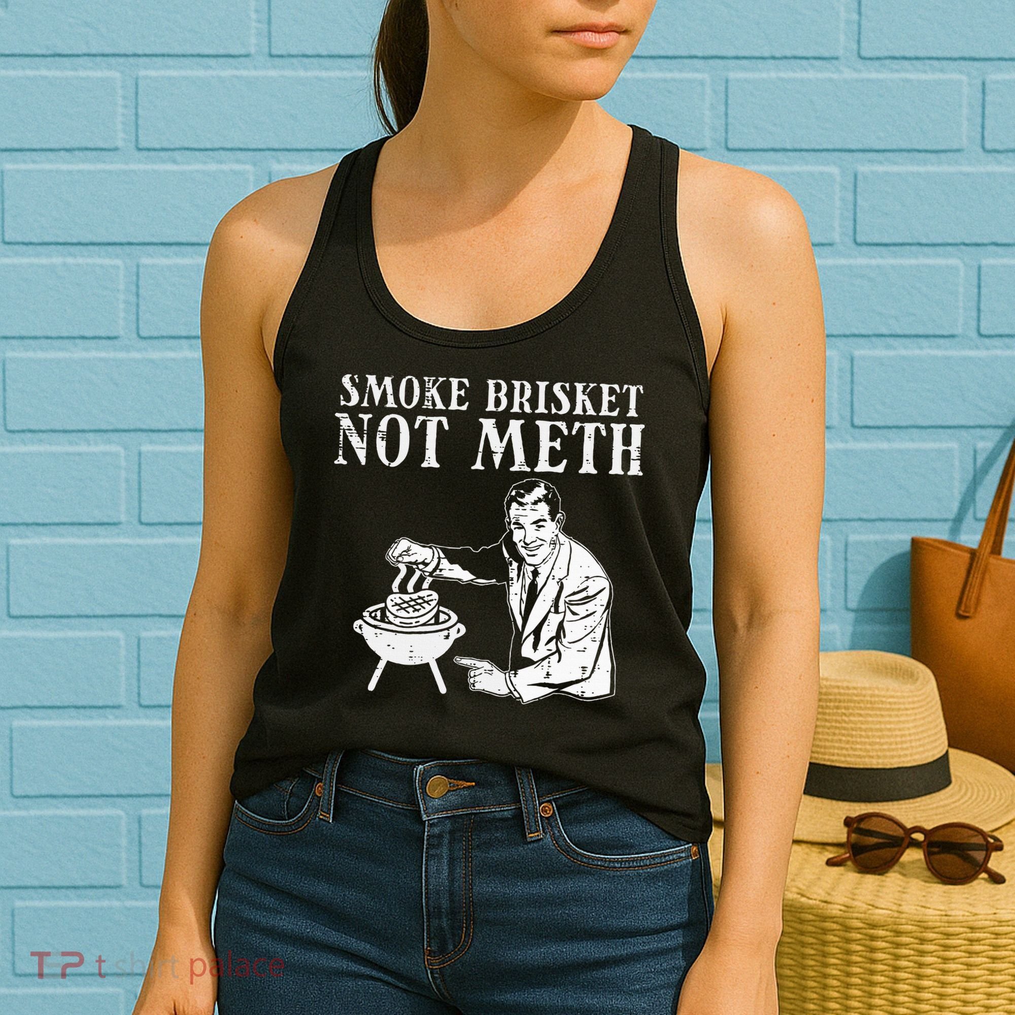 Grill Brisket Fun Bbq Barbecue Meat Grilling Master Dad Women's Tank Top