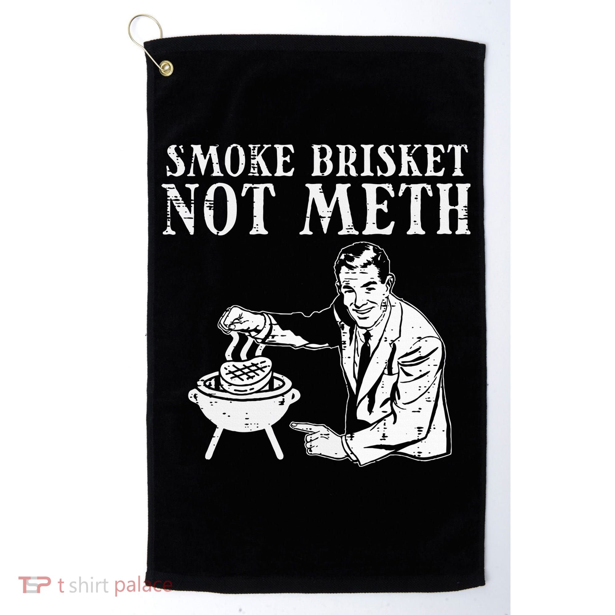 Grill Brisket Fun Bbq Barbecue Meat Grilling Master Dad Golf Towel