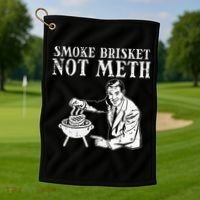 Grill Brisket Fun Bbq Barbecue Meat Grilling Master Dad Golf Towel thumb 1