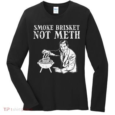 Grill Brisket Fun Bbq Barbecue Meat Grilling Master Dad Women's Long Sleeve Shirt