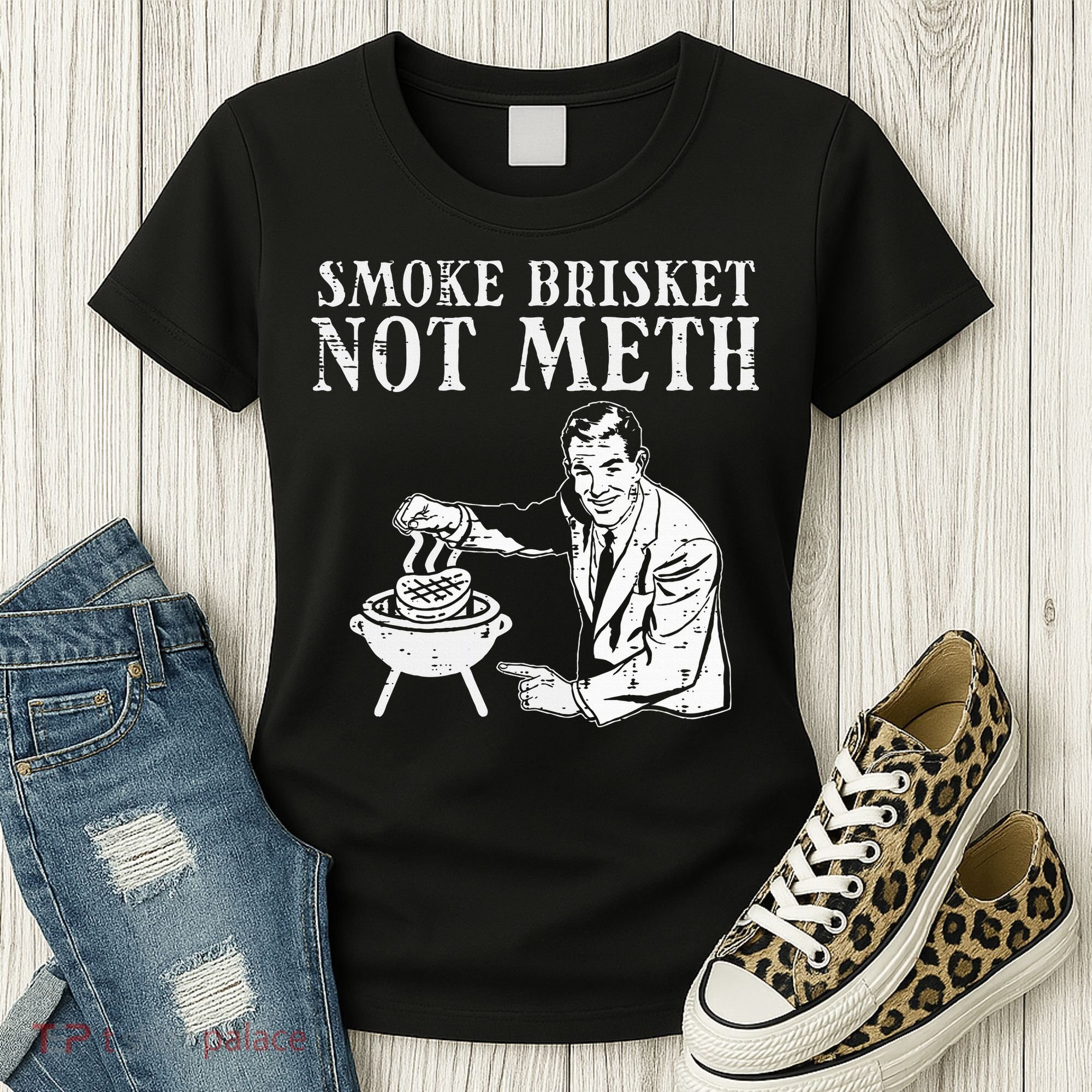 Grill Brisket Fun Bbq Barbecue Meat Grilling Master Dad Women's T-Shirt