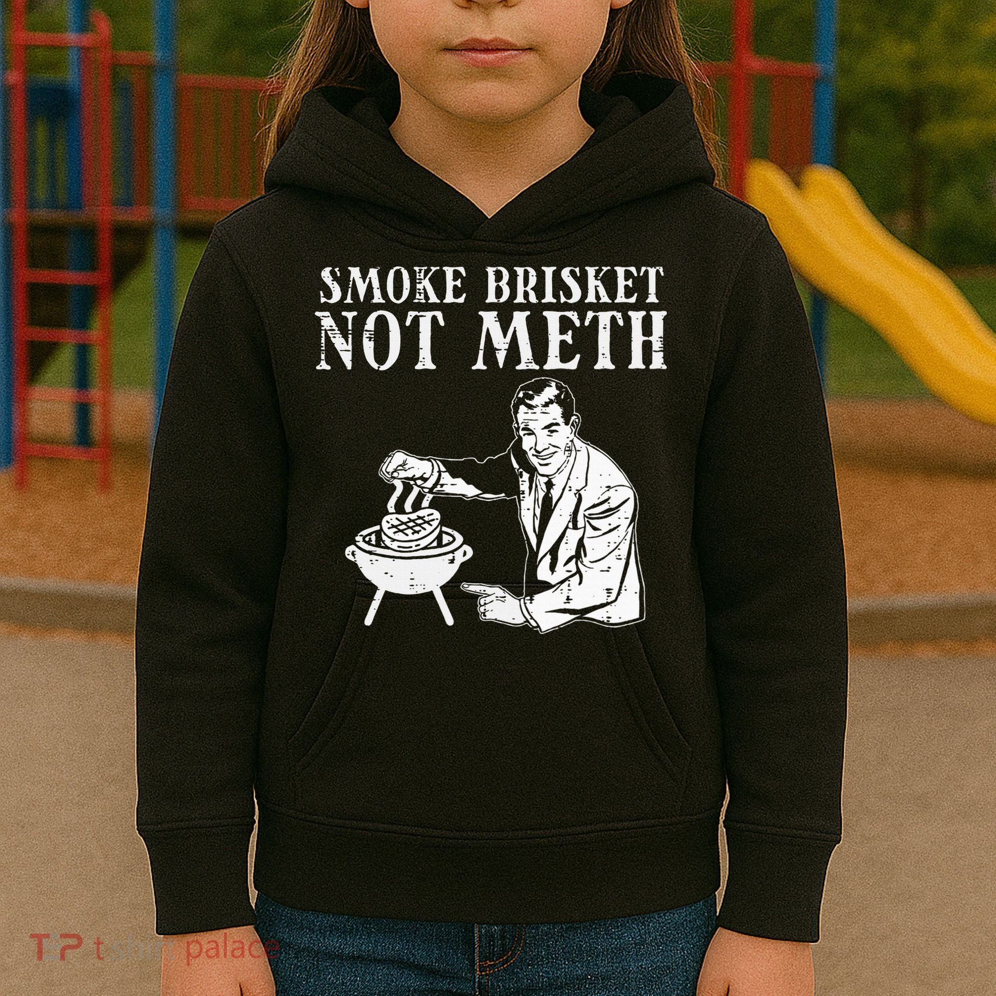 Grill Brisket Fun Bbq Barbecue Meat Grilling Master Dad Kids Hoodie