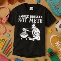 Grill Brisket Fun Bbq Barbecue Meat Grilling Master Dad Kids T-Shirt thumb 3