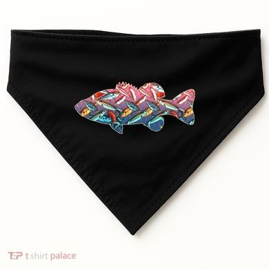 Go Base Fish Fishing Lures Pattern USA-Made Doggie Bandana