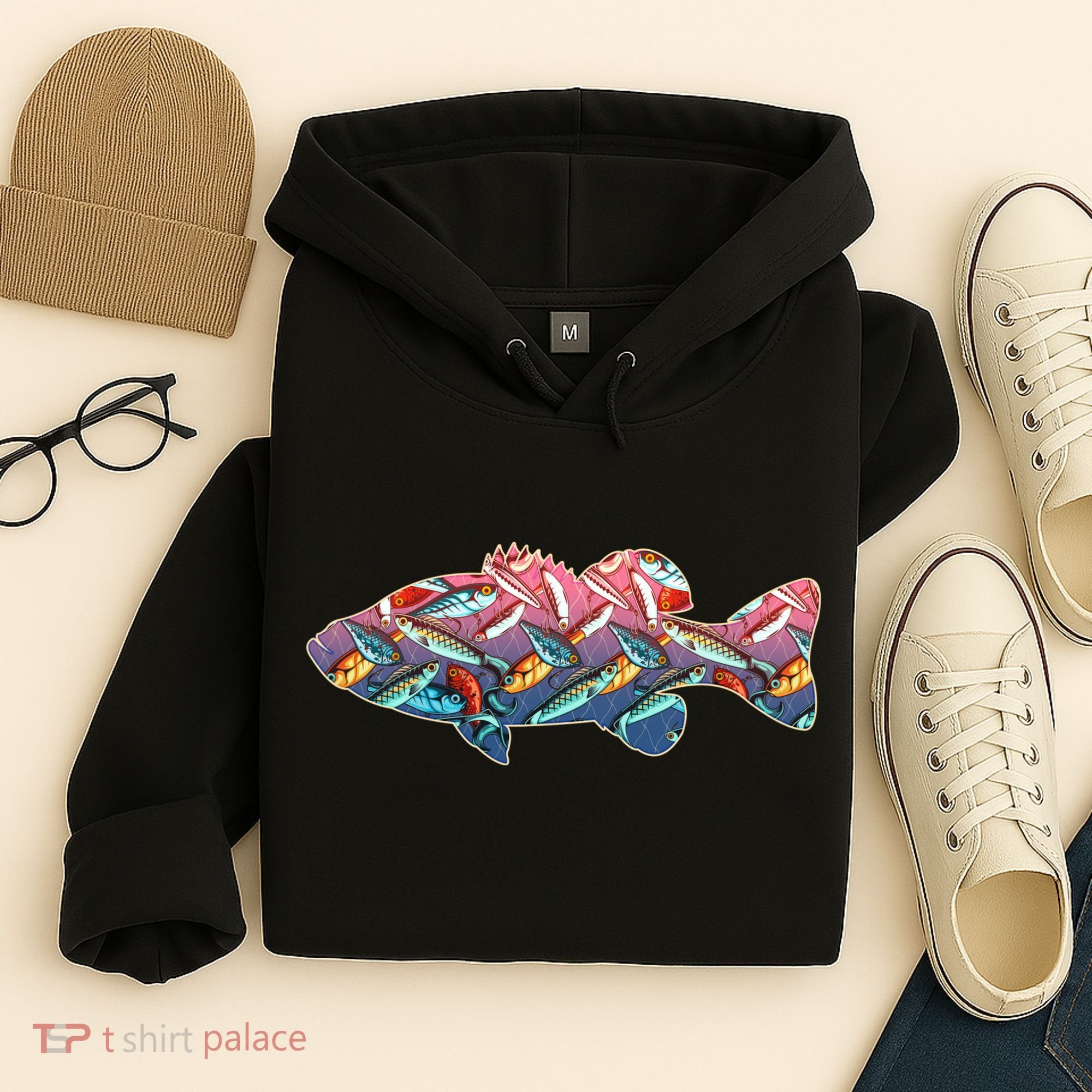 Go Base Fish Fishing Lures Pattern Hoodie