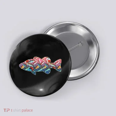 Go Base Fish Fishing Lures Pattern Button