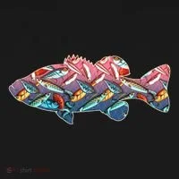 Go Base Fish Fishing Lures Pattern Bucket Hat thumb 4