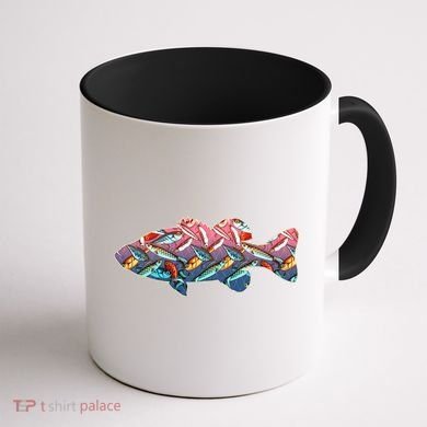 Go Base Fish Fishing Lures Pattern Coffee Mug back