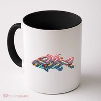 Go Base Fish Fishing Lures Pattern Coffee Mug thumb 0