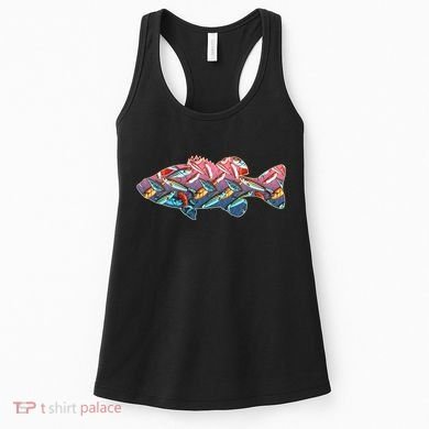 Go Base Fish Fishing Lures Pattern Women's Tank Top
