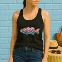 Go Base Fish Fishing Lures Pattern Women's Tank Top thumb 2