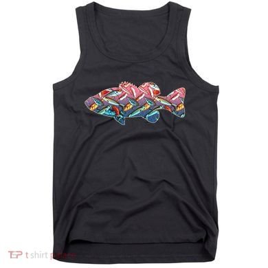 Go Base Fish Fishing Lures Pattern Tank Top