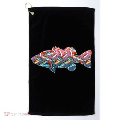 Go Base Fish Fishing Lures Pattern Golf Towel