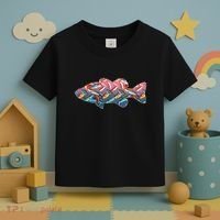 Go Base Fish Fishing Lures Pattern Toddler T-Shirt thumb 3