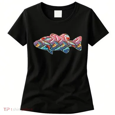 Go Base Fish Fishing Lures Pattern Women's T-Shirt