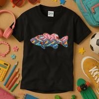 Go Base Fish Fishing Lures Pattern Kids T-Shirt thumb 3
