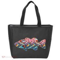 Go Base Fish Fishing Lures Pattern Tote Bag thumb 0