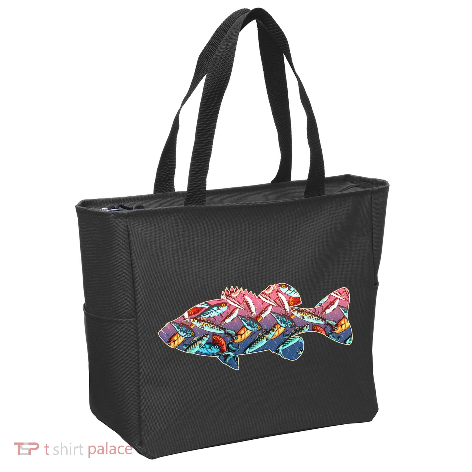 Go Base Fish Fishing Lures Pattern Tote Bag