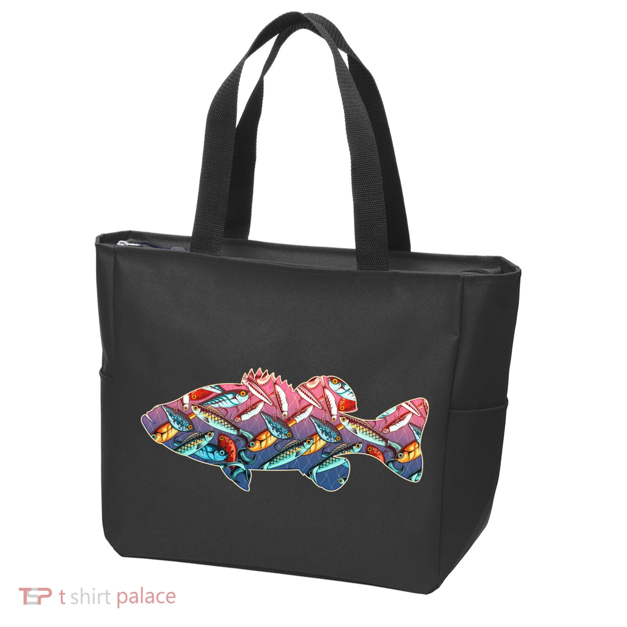 Go Base Fish Fishing Lures Pattern Tote Bag