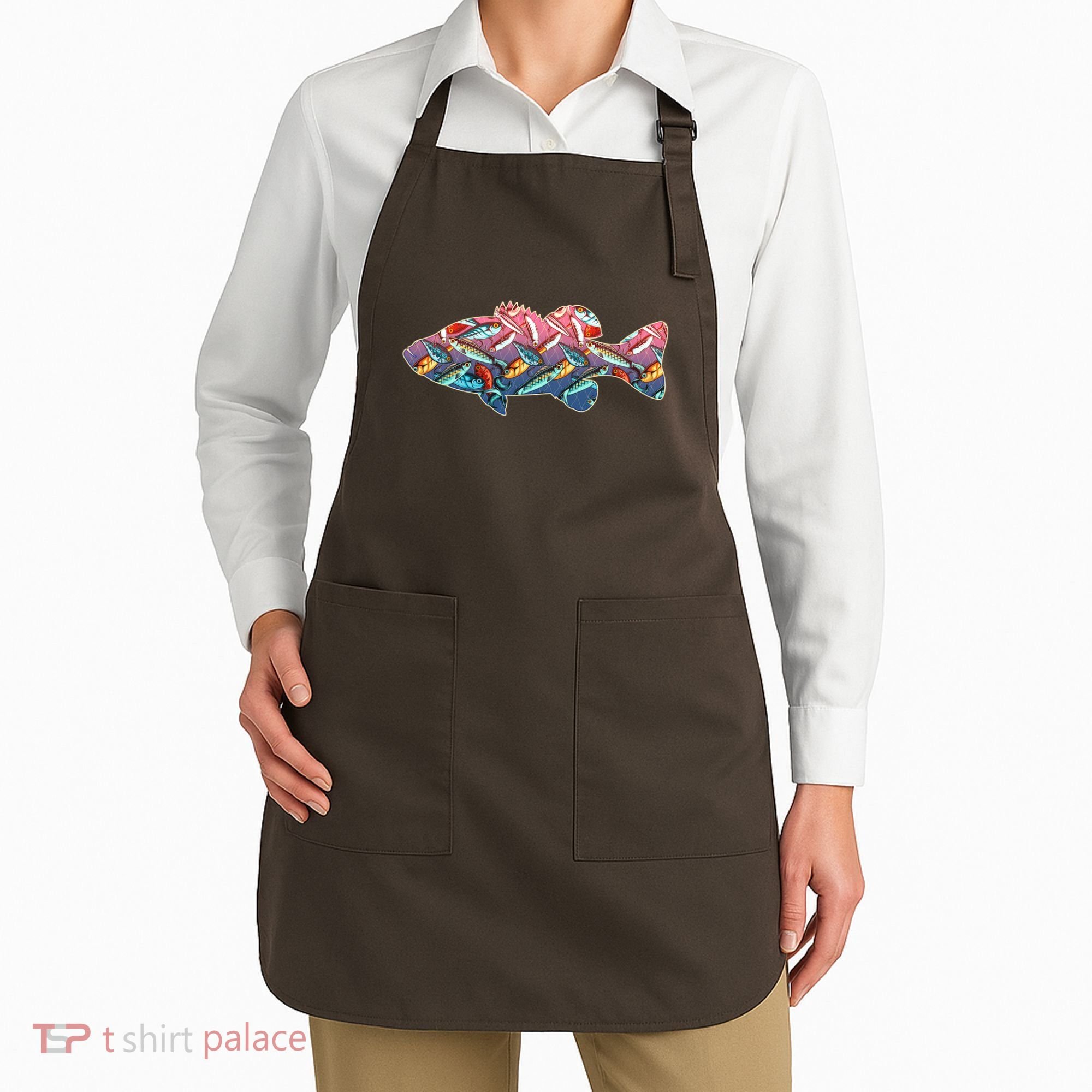 Go Base Fish Fishing Lures Pattern Apron