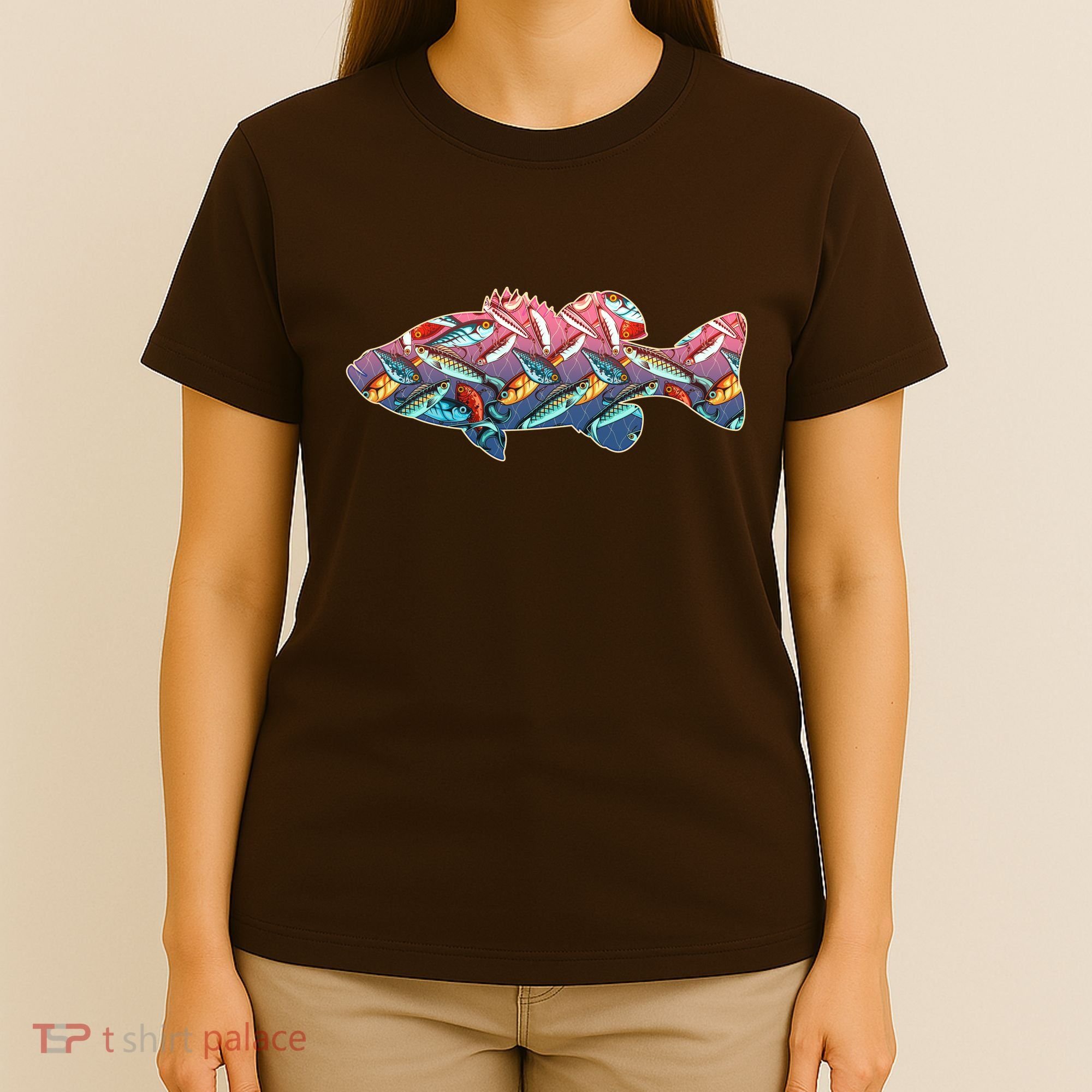 Go Base Fish Fishing Lures Pattern T-Shirt