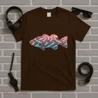 Go Base Fish Fishing Lures Pattern T-Shirt thumb 5