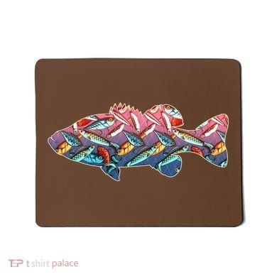 Go Base Fish Fishing Lures Pattern Mousepad