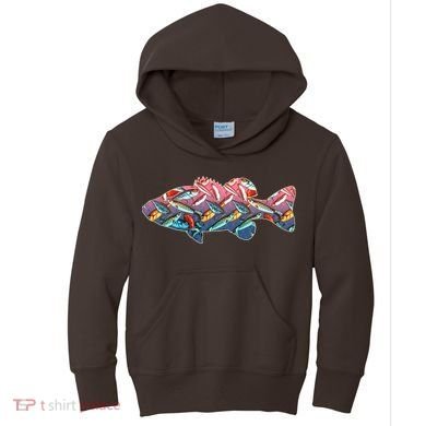 Go Base Fish Fishing Lures Pattern Kids Hoodie