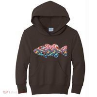Go Base Fish Fishing Lures Pattern Kids Hoodie thumb 0