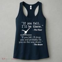Girl Boy Funny Gymnastics Floor Sayings Gift Women's Tank Top thumb 3
